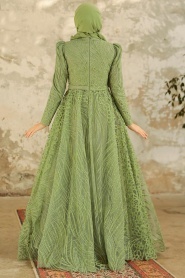 Neva Style - Modern Mint Islamic Clothing Engagement Dress 2294MINT - Thumbnail