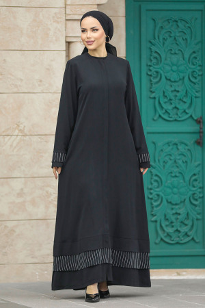 Modest Black Abaya 20132S - 2