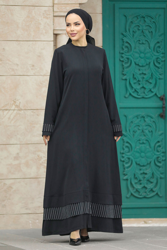 Modest Black Abaya 20132S - 2
