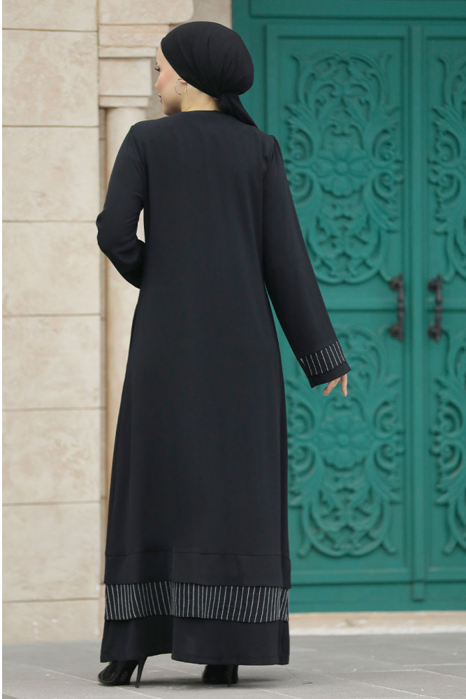 Modest Black Abaya 20132S - 3