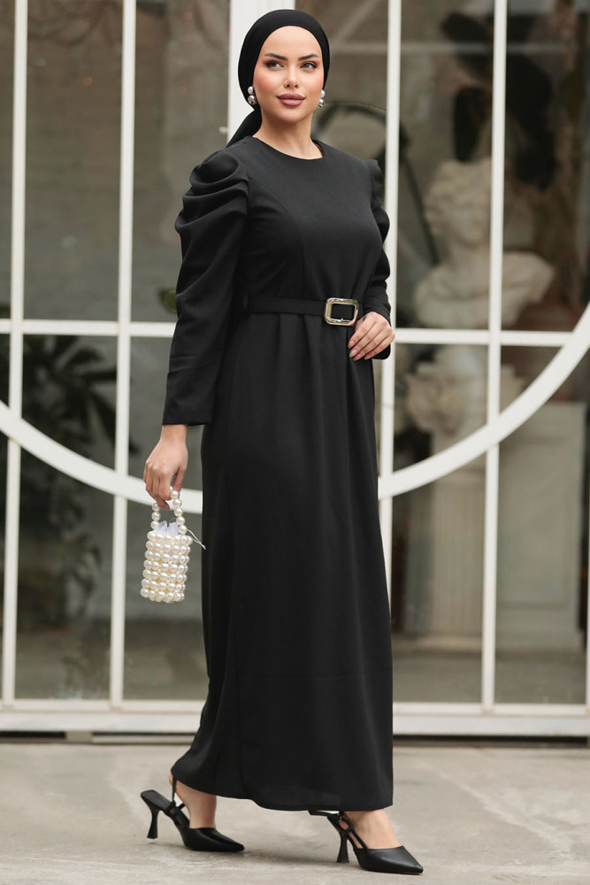 Neva Style - Modest Black Formal Dress 644S - 3