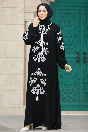 Modest Ecru Abaya Dress 60101E - 2