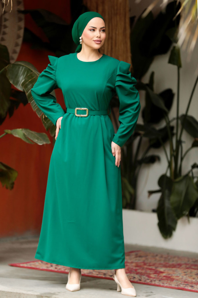 Neva Style - Modest Emerald Green Formal Dress 644ZY - 3