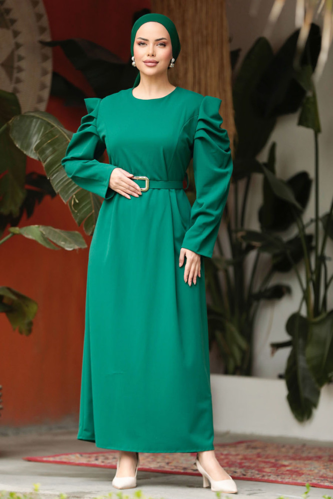 Neva Style - Modest Emerald Green Formal Dress 644ZY - 1