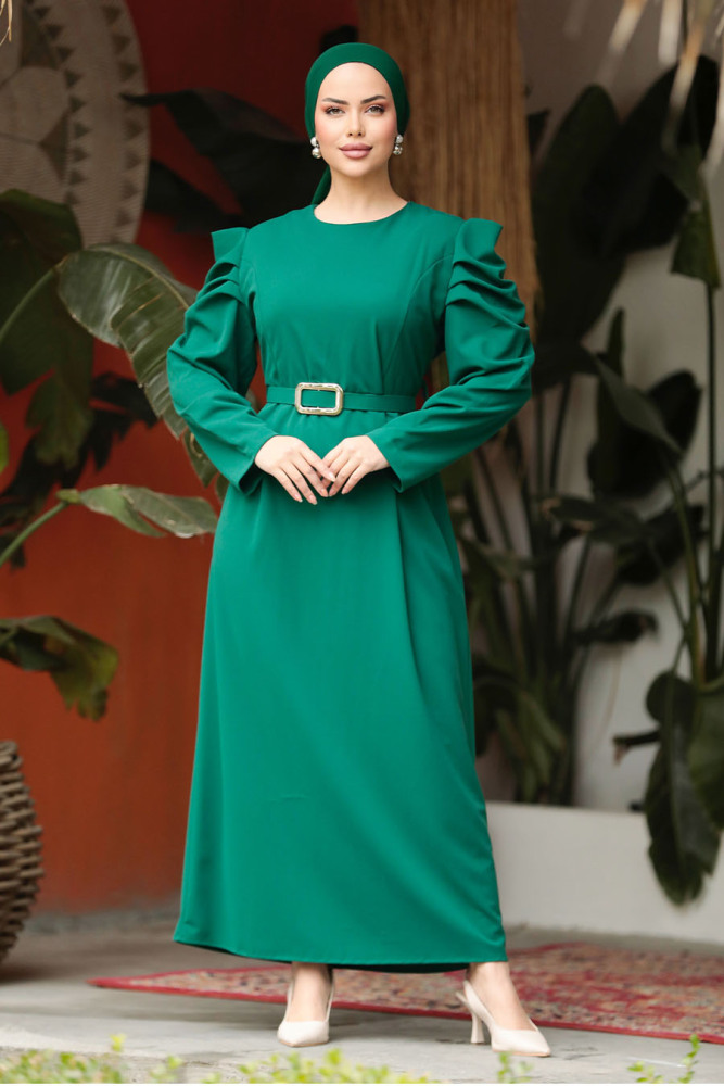 Neva Style - Modest Emerald Green Formal Dress 644ZY - 2