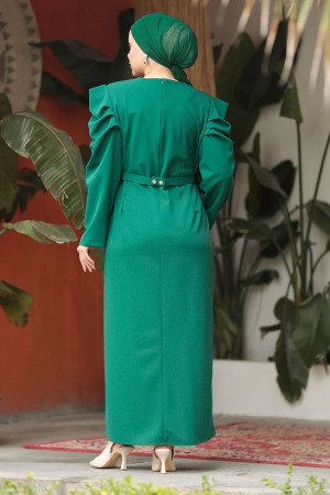 Neva Style - Modest Emerald Green Formal Dress 644ZY - 4