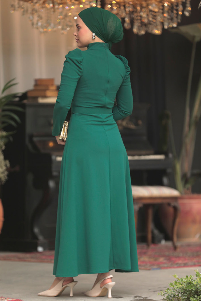 Modest Emerald Green Maxi Dress 554ZY - 5