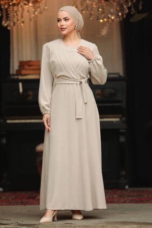 Neva Style - Modest Stone Maxi Dress 30002TAS - 2