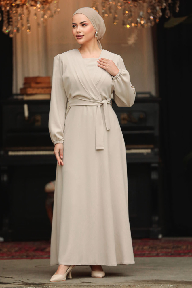 Neva Style - Modest Stone Maxi Dress 30002TAS - 2