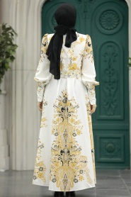 Neva Style - Mustard Hijab For Women Dress 22143HR - Thumbnail