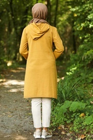 Neva Style - Mustard Hijab Knitwear Tunic 14606HR - Thumbnail