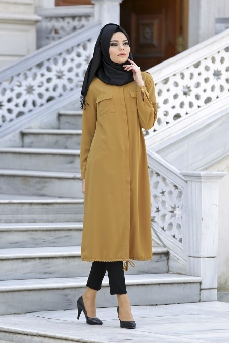 Neva Style - Mustard Hijab Tunic 6230HR