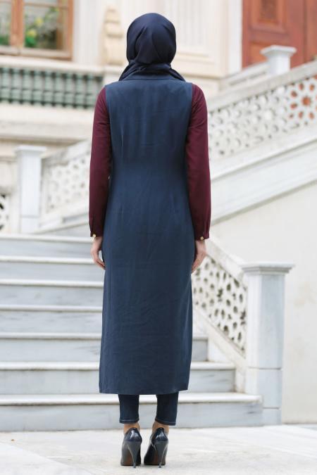 Tunik / Yelek İkili Lacivert Takım 9033L - 3