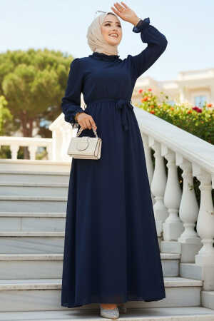 Navy Blue Plus Size Dress 2971L - 1