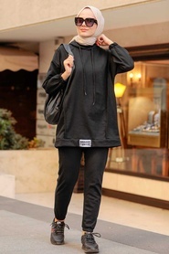 Neva Style - Noir Sweat Hijab 2395S - Thumbnail