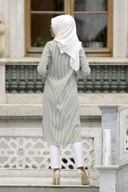 Neva Style - Oil Green Hijab Tunic 2901YY - Thumbnail