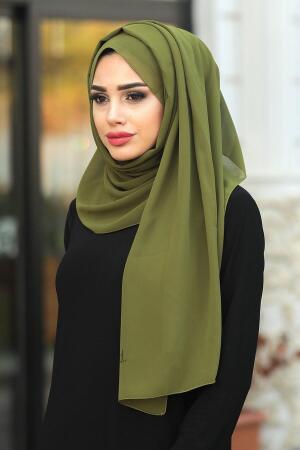 Neva Style - Oıl Green Shawl 7475YY - 1