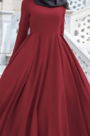Neva Style - Bordo Elbise - Thumbnail