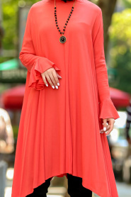 Neva Style - Orange Hijab Tunic 6190T - Thumbnail