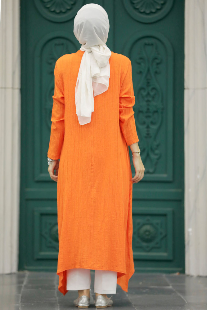 Orange Hijab Turkish Tunic 5401T - 3