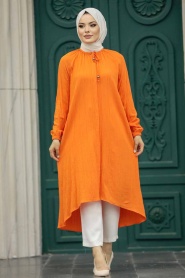 Neva Style - Orange Muslim Tunic 4441T - Thumbnail
