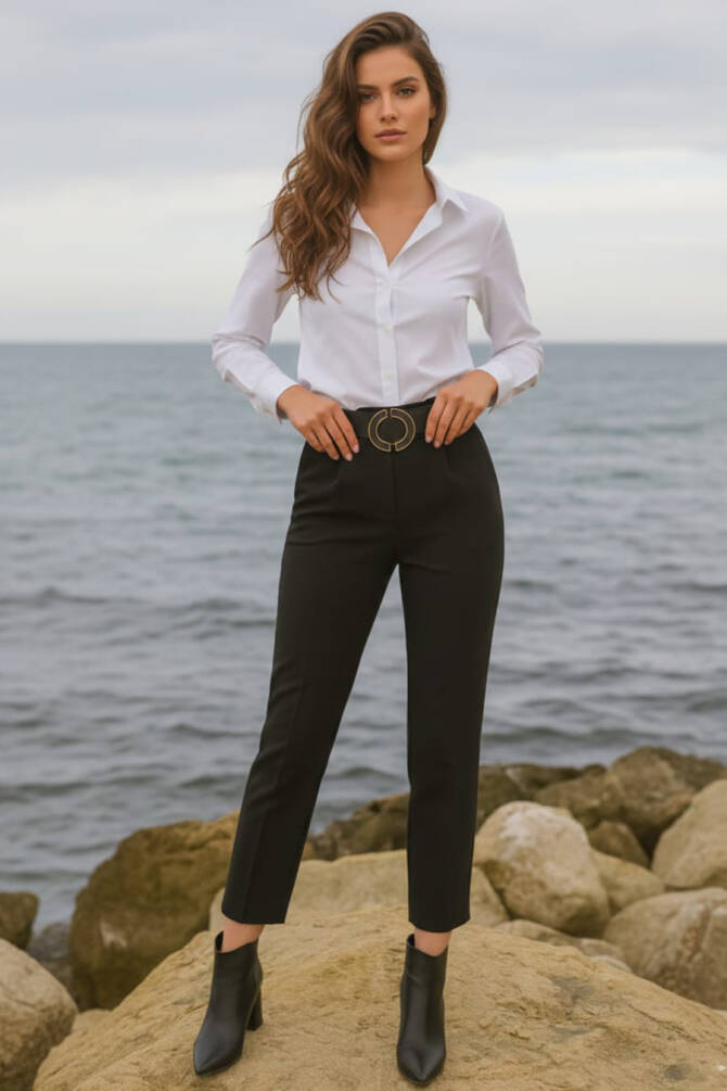 Neva Style - Pantalon Hijab Noir 10680S - 1