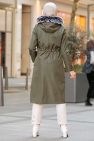 Neva Style - Parka Hijab Kaki 51013HK - Thumbnail
