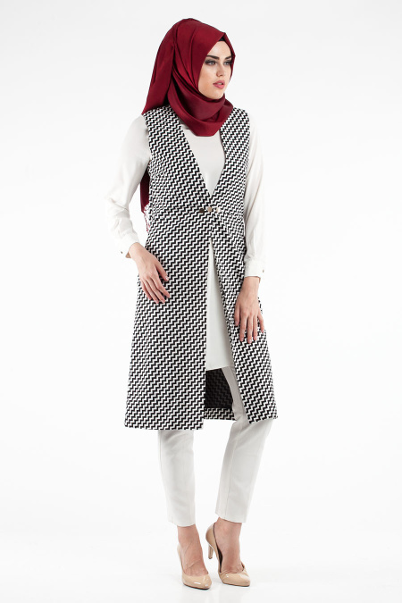 Neva Style - Pattern Hijab Vest 5038DSN