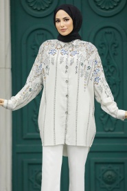 Neva Style - Patterned High Quality Tunic 32543DSN - Thumbnail