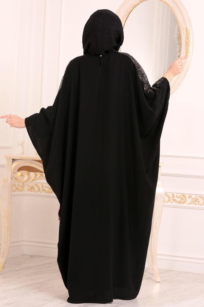 Leopar Desenli Tesettür Abaya 9565DSN - 2