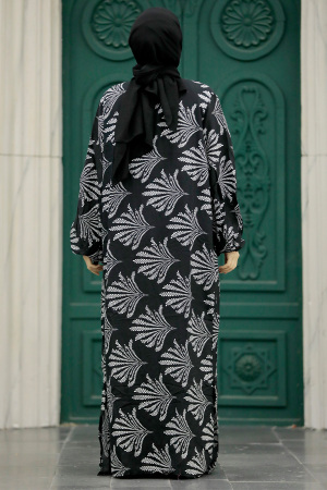 Patterned Hijab For Women Dual Suit 50042DSN9 - 3
