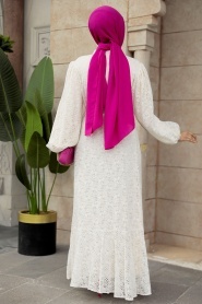 Neva Style - Patterned Modest Dress 1346DSN2 - Thumbnail