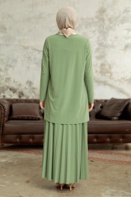 Neva Style - Peanut Green Women Dual Suit 41258FY - Thumbnail