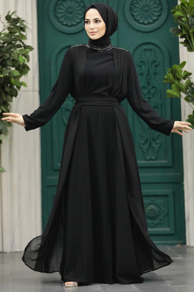Neva Style - Pelerinli Tesettür Elbise 379300S - 4