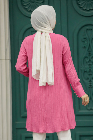 Neva Style - Pembe Tesettür Tunik 614P - 4