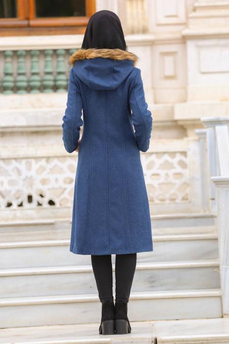 Neva Style - Petrol Blue Coat 90240PM - 2
