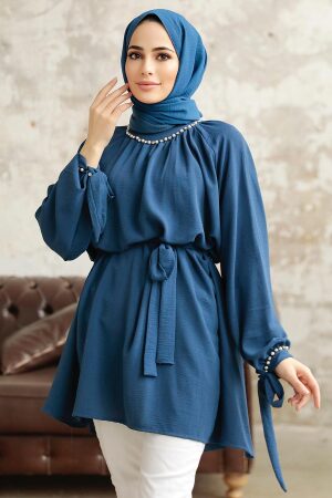 Petrol Blue High Quality Tunic 597PM - 2