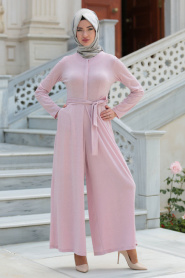 Neva Style - Pink Hijab Jumpskirt 513P - Thumbnail