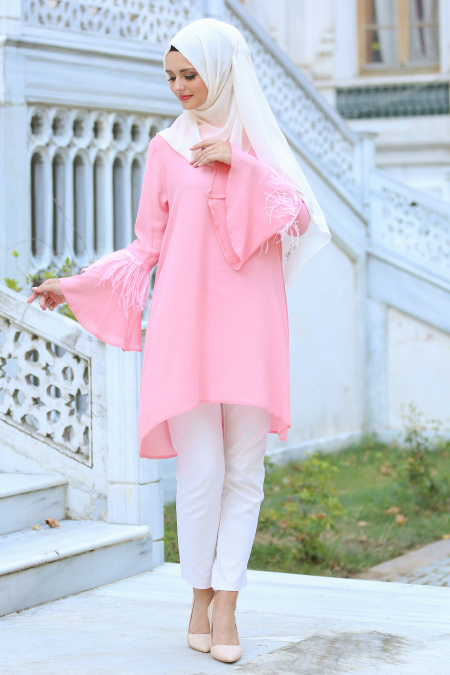 Neva Style - Pink Hijab Tunic 52440P