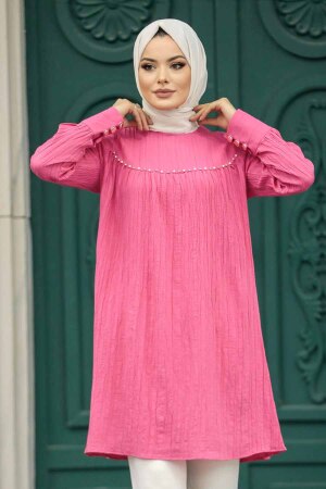 Pink Islamic Clothing Tunic 614P - 1