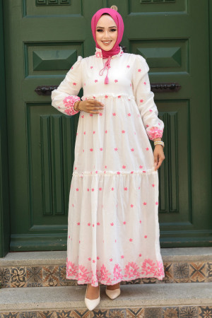 Pink Long Dress 1381P - 2