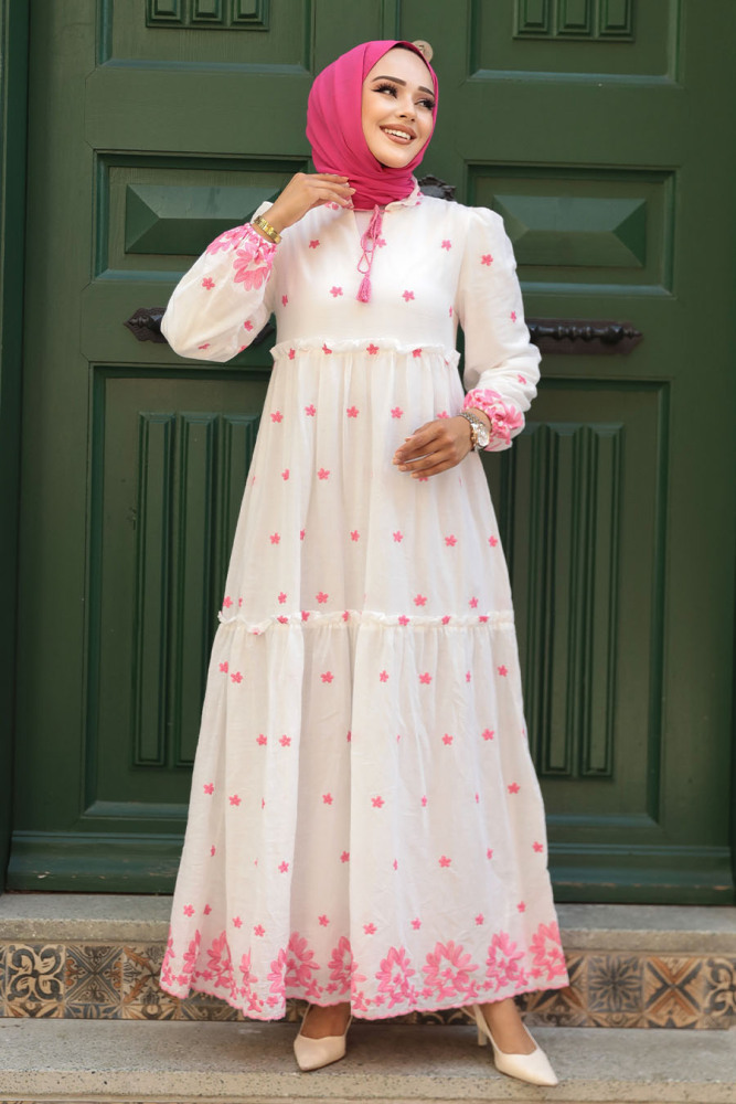 Pink Long Dress 1381P - 1