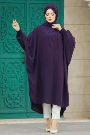 Plum Color High Quality Tunic 20532MU 