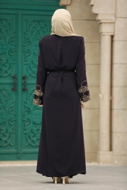 Neva Style - Plum Color Hijab For Women Abaya 23151MU - Thumbnail