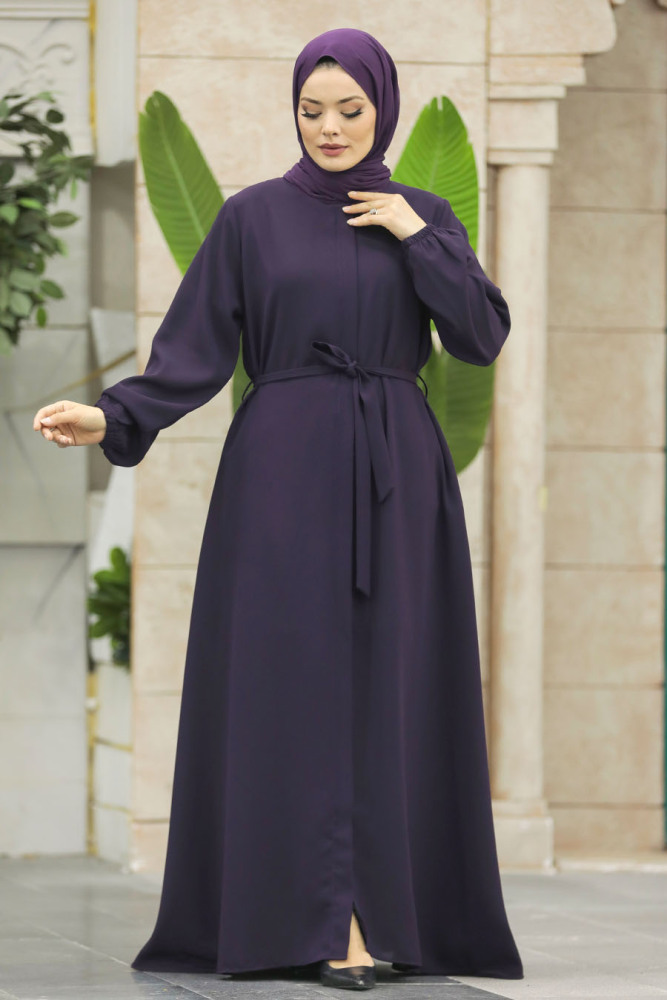 Neva Style - Plum Color Hijab For Women Turkish Abaya 62534MU - 1