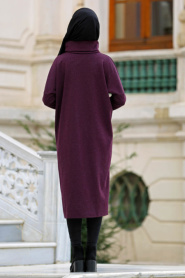 Neva Style - Plum Color Hijab Tunic 1634MU - Thumbnail