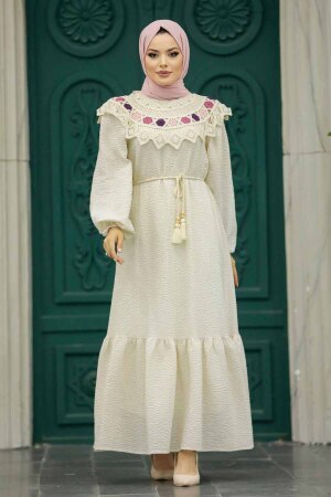 Plum Color Muslim Long Dress Style 13531MU - 2
