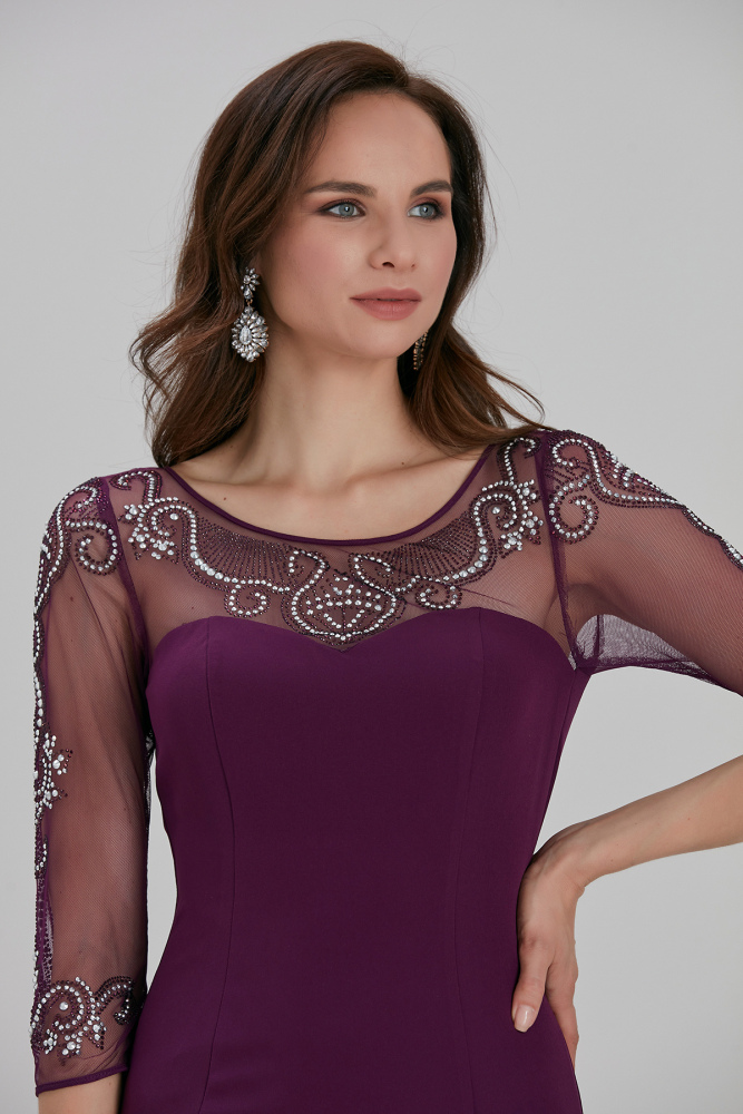 Neva Style - Plum Color Prom Dress 4367MU - 3