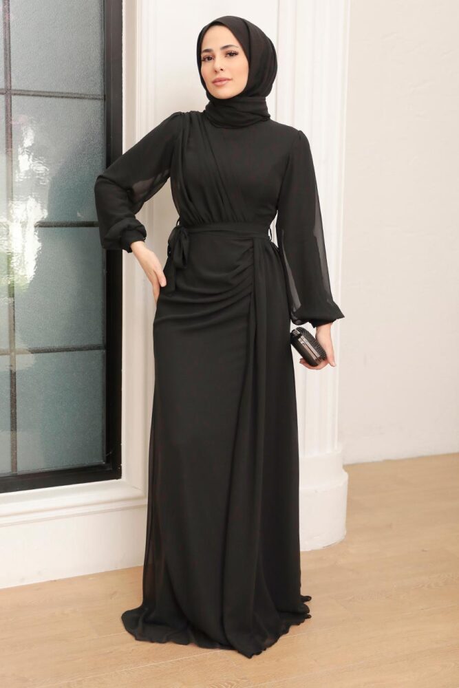 Neva Style - Plus Size Black Modest Wedding Dress 5711S - 1