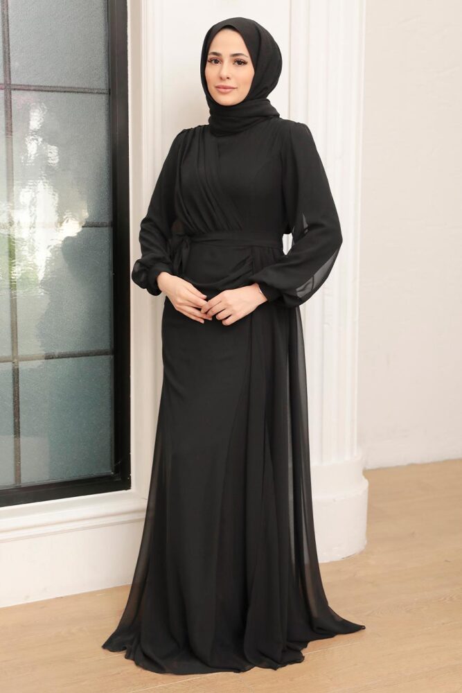 Neva Style - Plus Size Black Modest Wedding Dress 5711S - 3